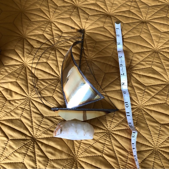 Vintage brass and marble sailboat ⛵️ sculpture - Picture 7 of 7